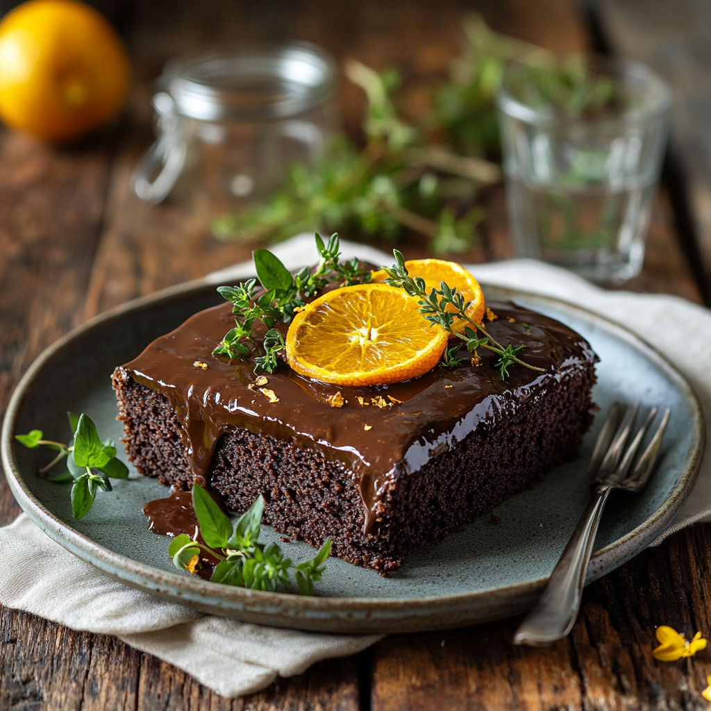 Chocolate Orange Traybake Cake