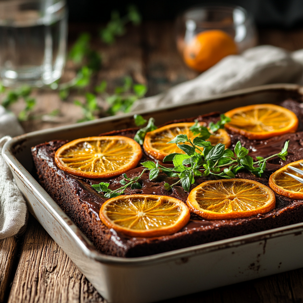 Chocolate Orange Traybake Cake