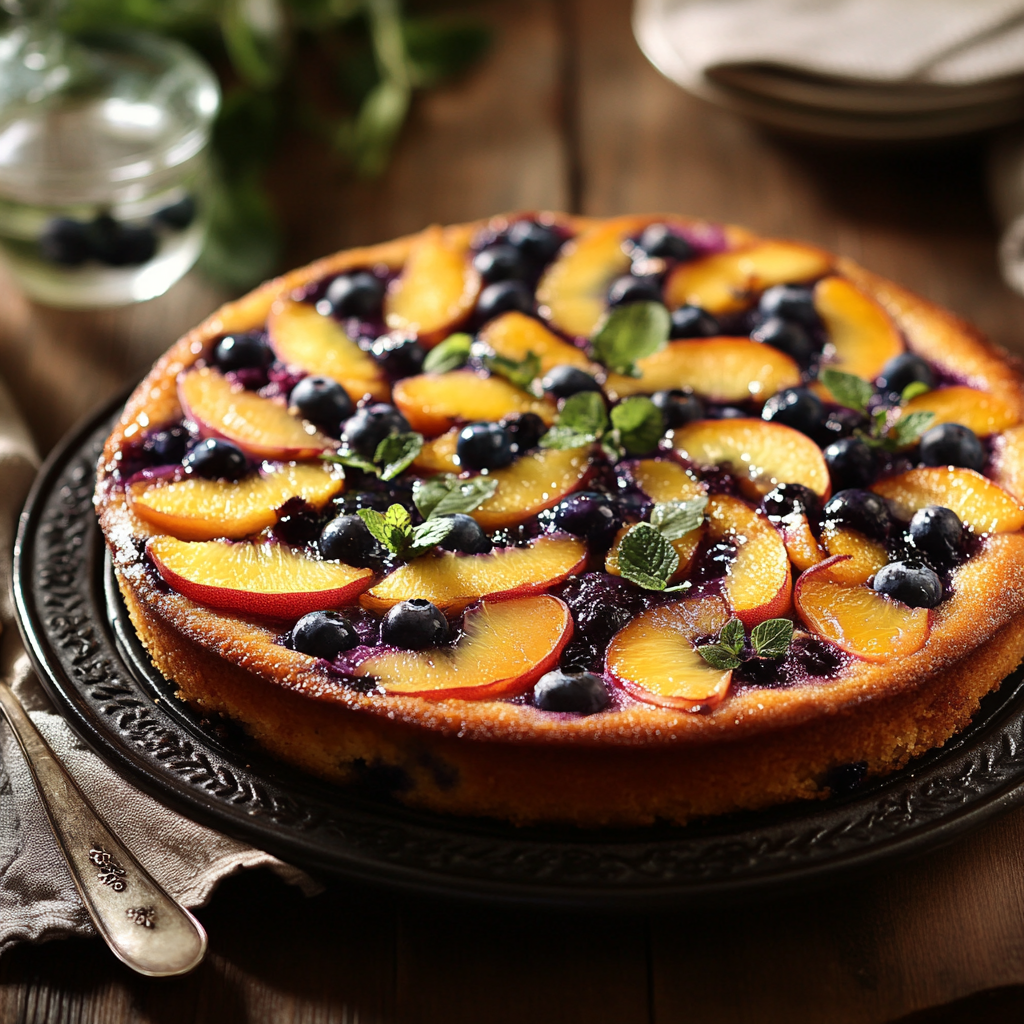 Peach Blueberry Cake