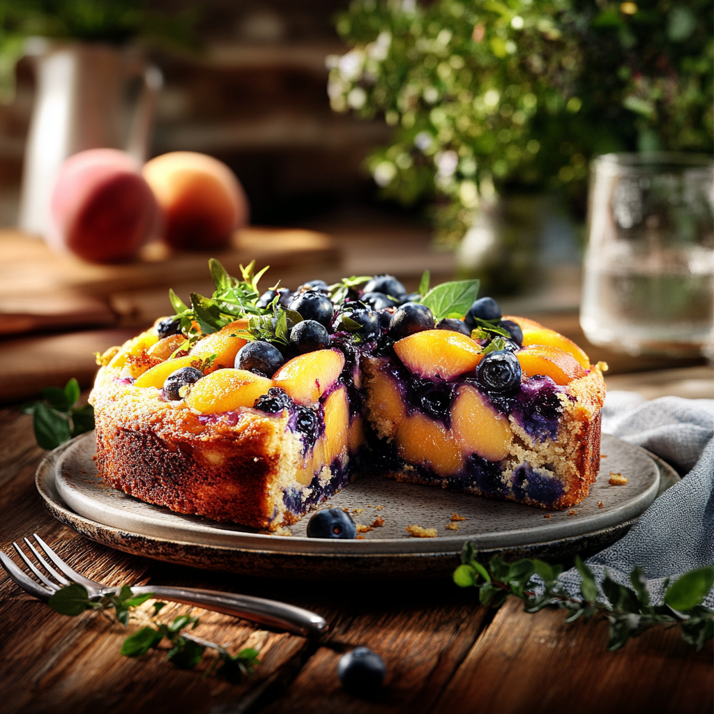 Peach Blueberry Cake