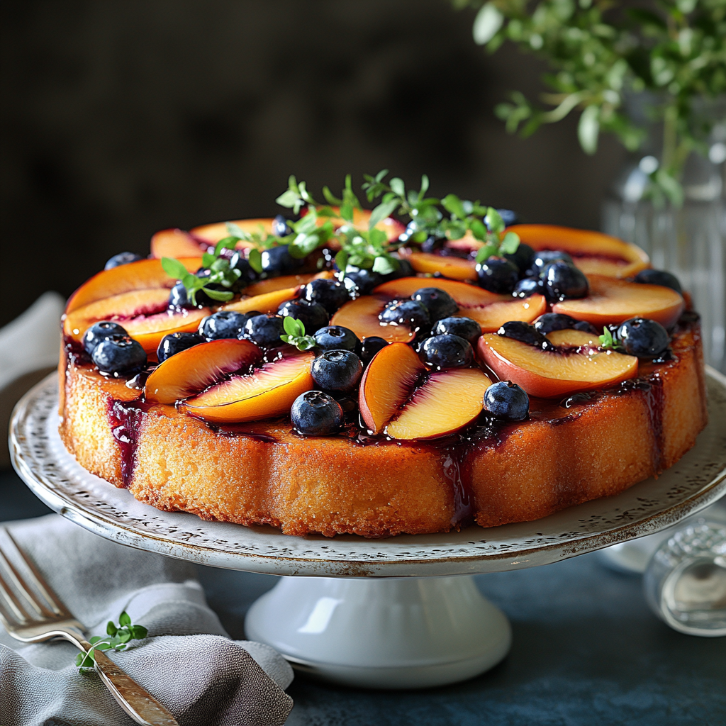 Peach Blueberry Cake