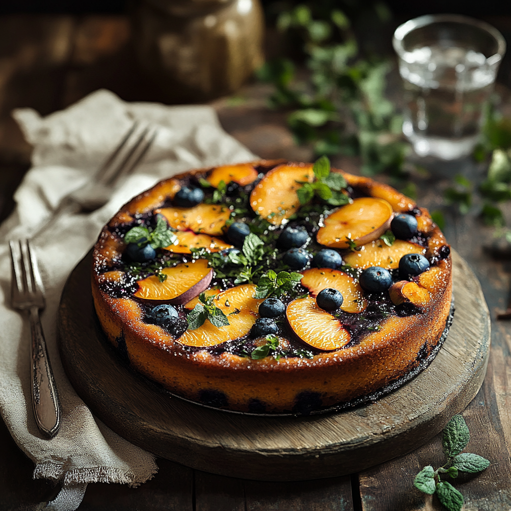 Peach Blueberry Cake