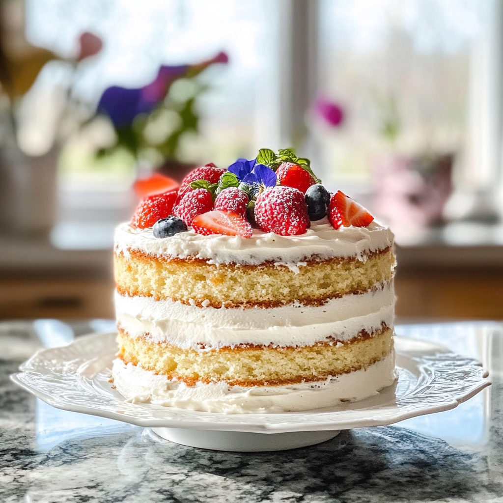 Vanilla naked cake
