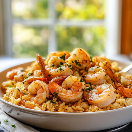 Garlic Butter Shrimp with Rice
