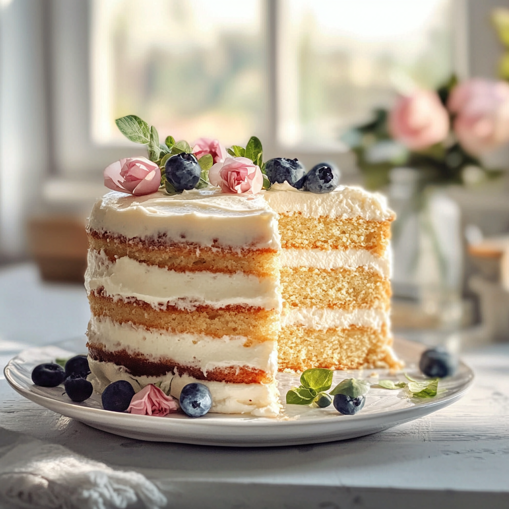 Vanilla naked cake