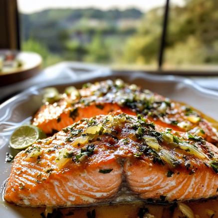Honey-Lime Garlic Butter Salmon