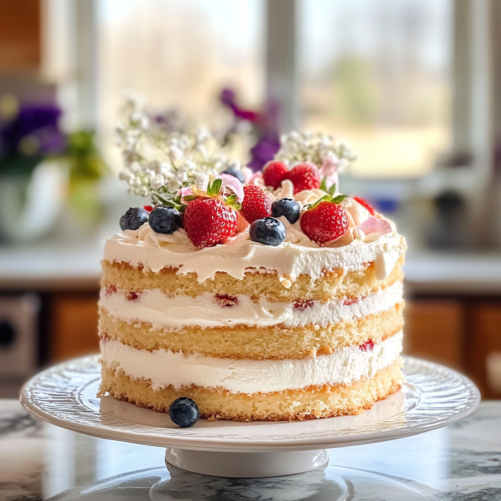 Vanilla naked cake
