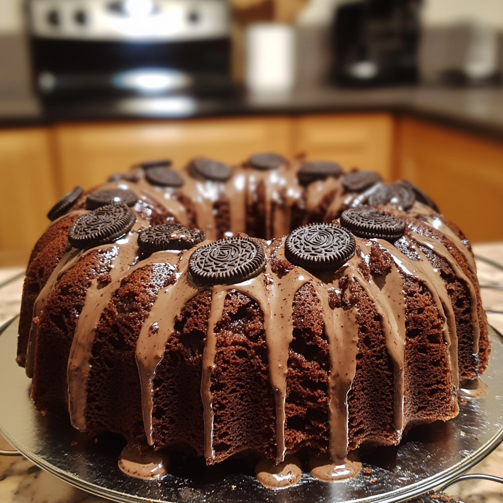 Chocolate Oreo Bundt Cake