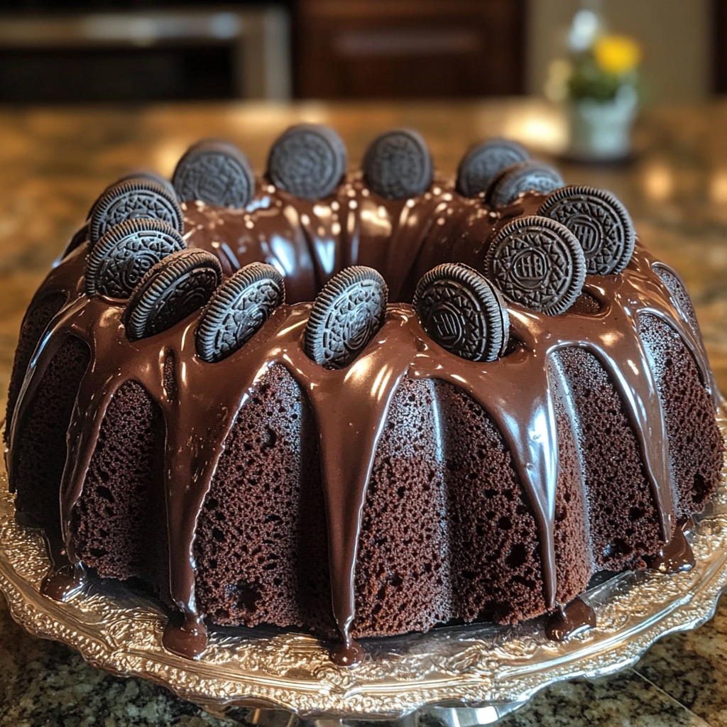Chocolate Oreo Bundt Cake