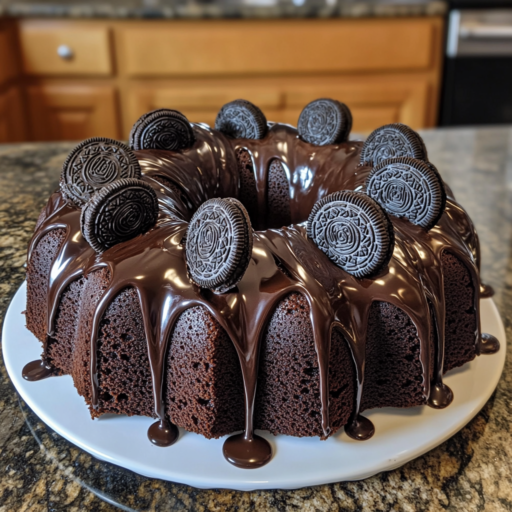 Chocolate Oreo Bundt Cake