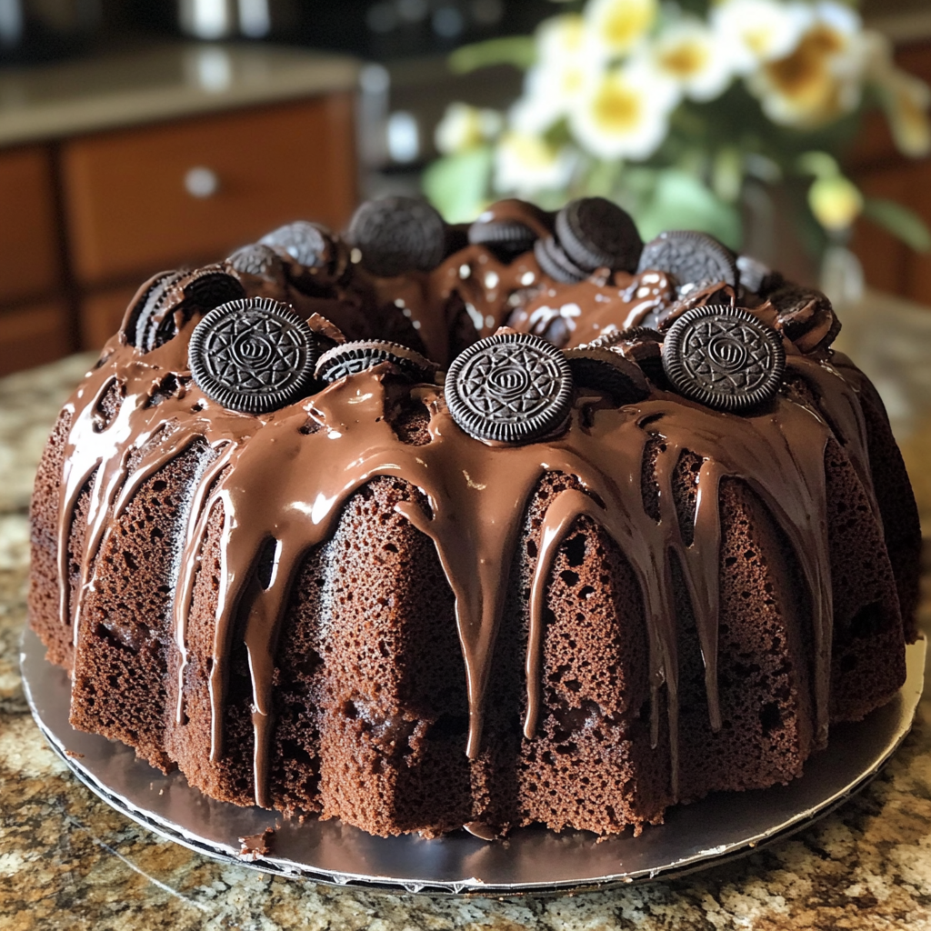 Chocolate Oreo Bundt Cake