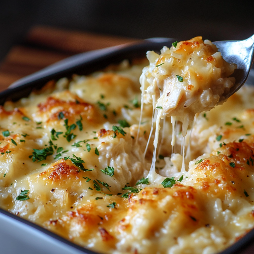 Cheesy Chicken and Rice Casserole