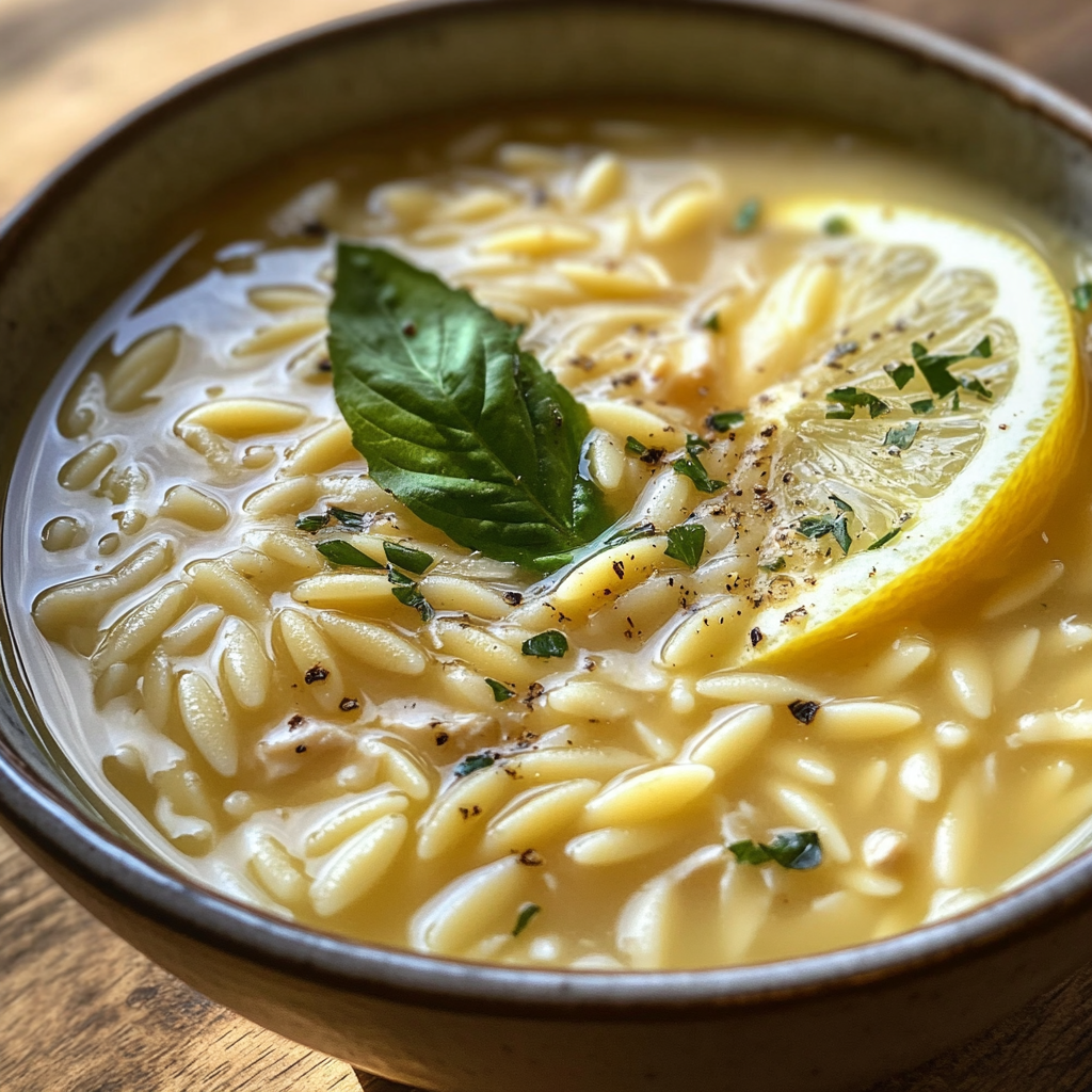 Lemon Chicken Orzo Soup