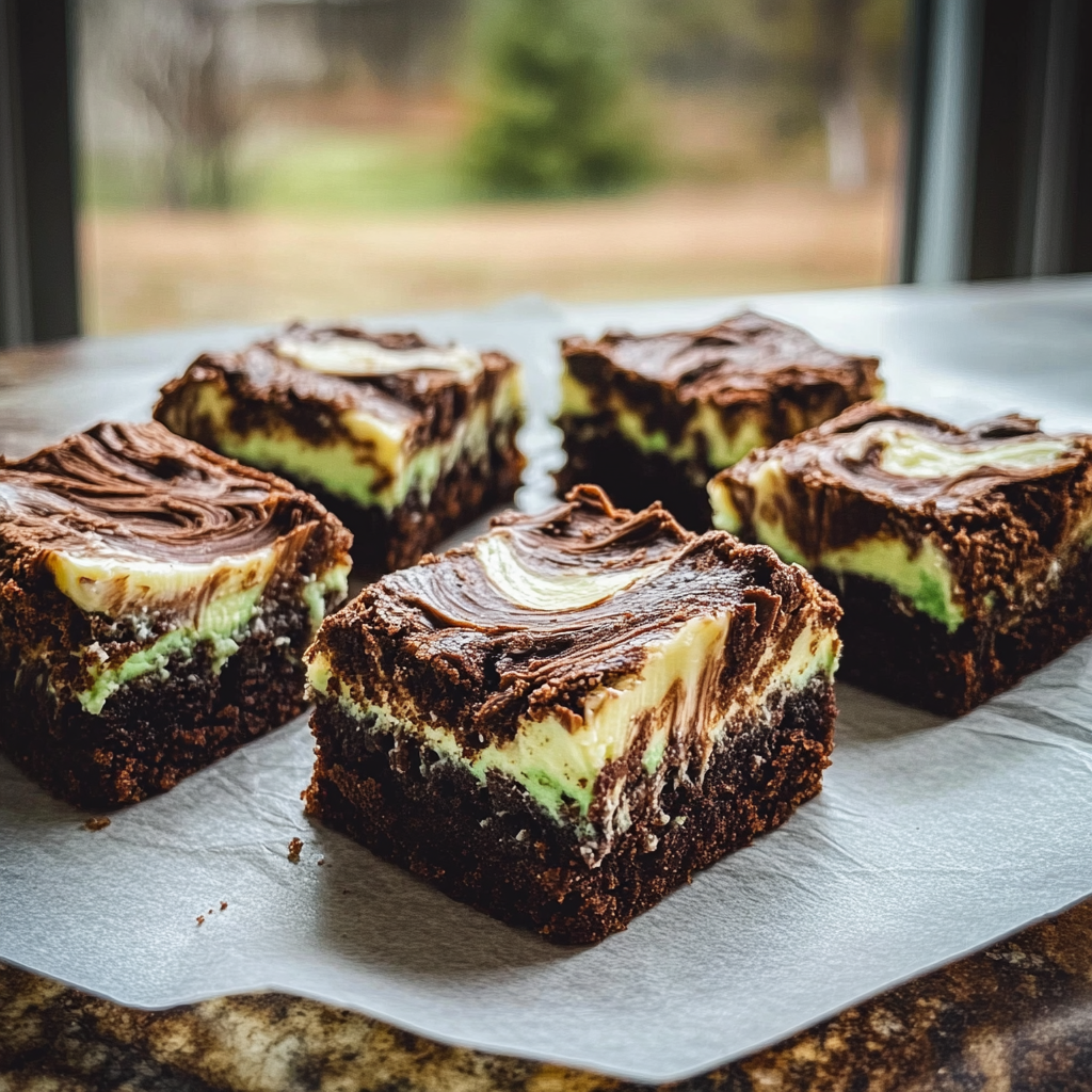 Mint Chocolate Cheesecake Brownies