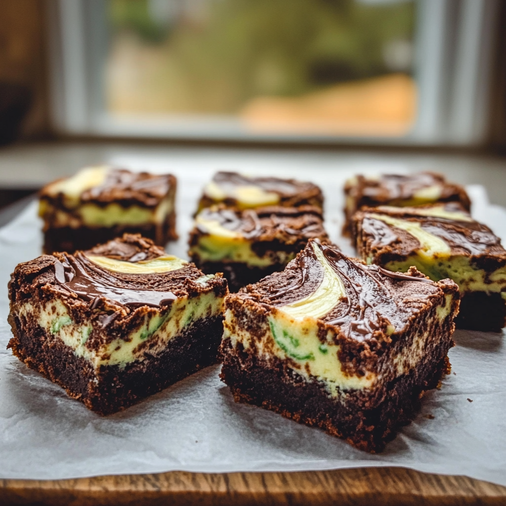 Mint Chocolate Cheesecake Brownies