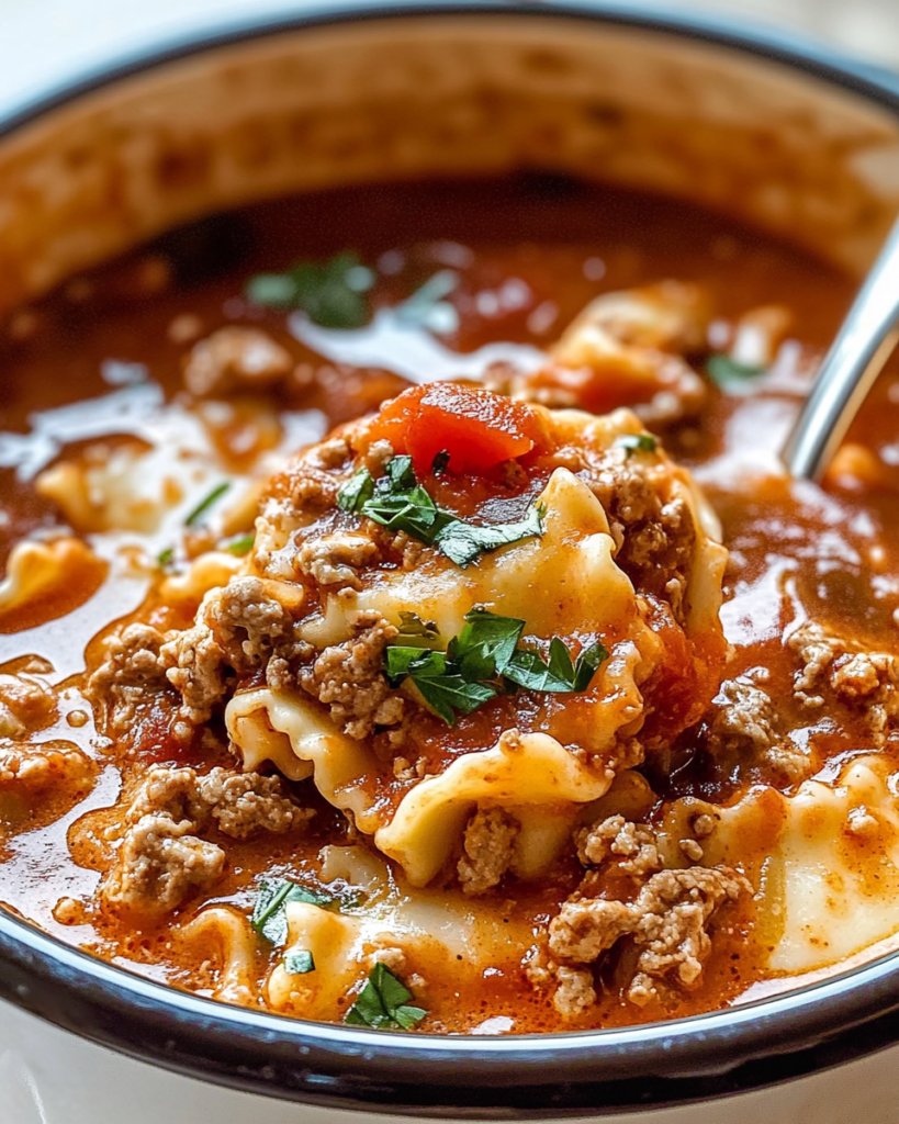 Crock Pot Lasagna Soup