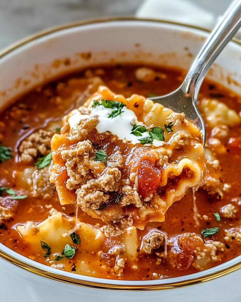 Crock Pot Lasagna Soup