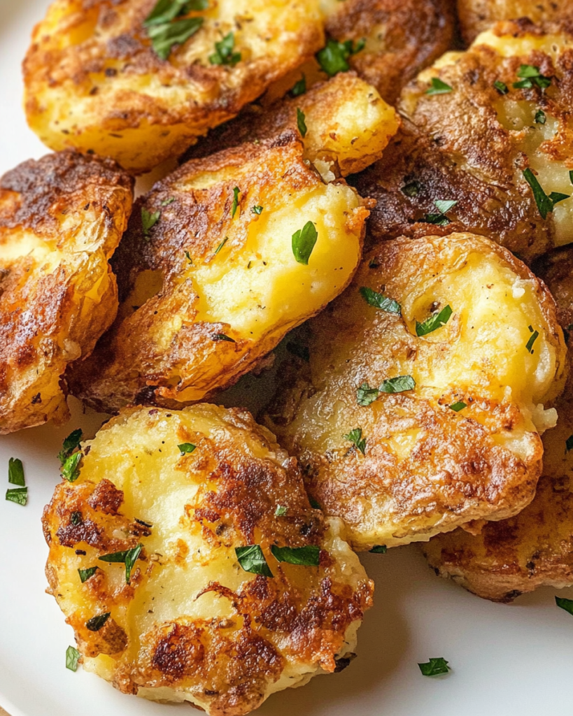 Crispy smashed potatoes