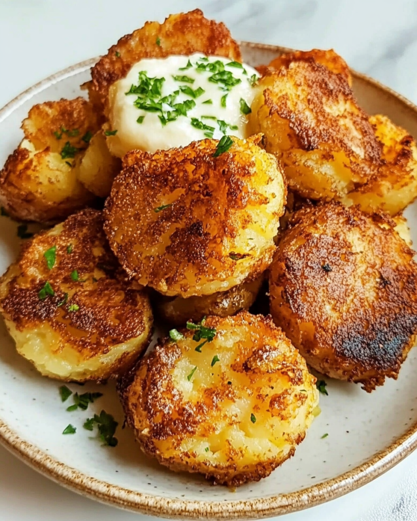 Crispy smashed potatoes