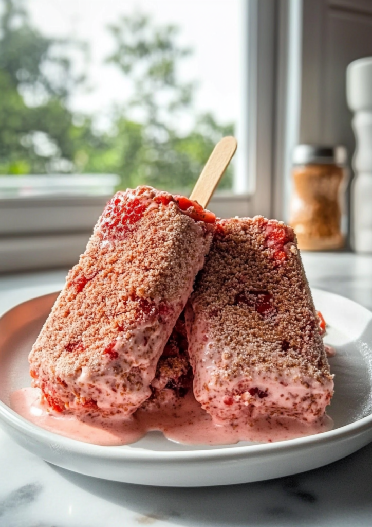 Strawberry Shortcake Ice Cream Bars