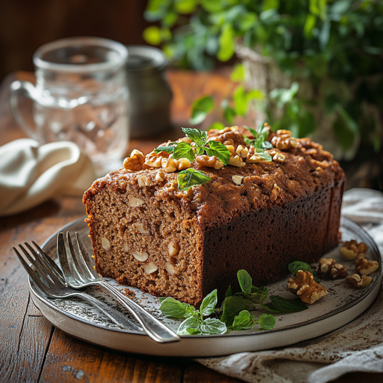 Coffee Walnut Loaf Cake Recipe