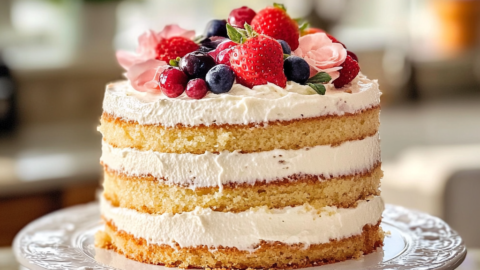 Vanilla naked cake