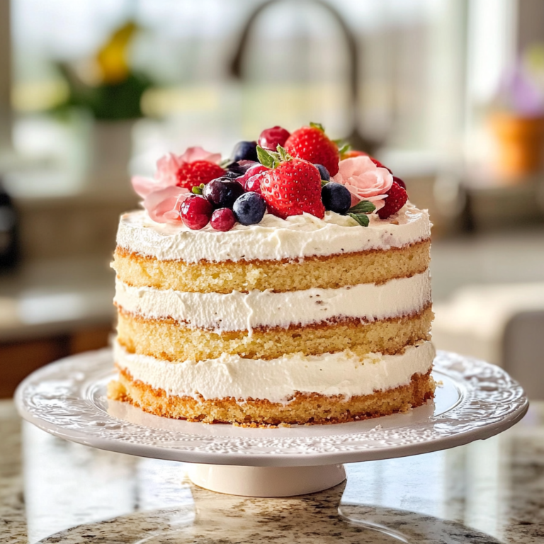 Vanilla naked cake