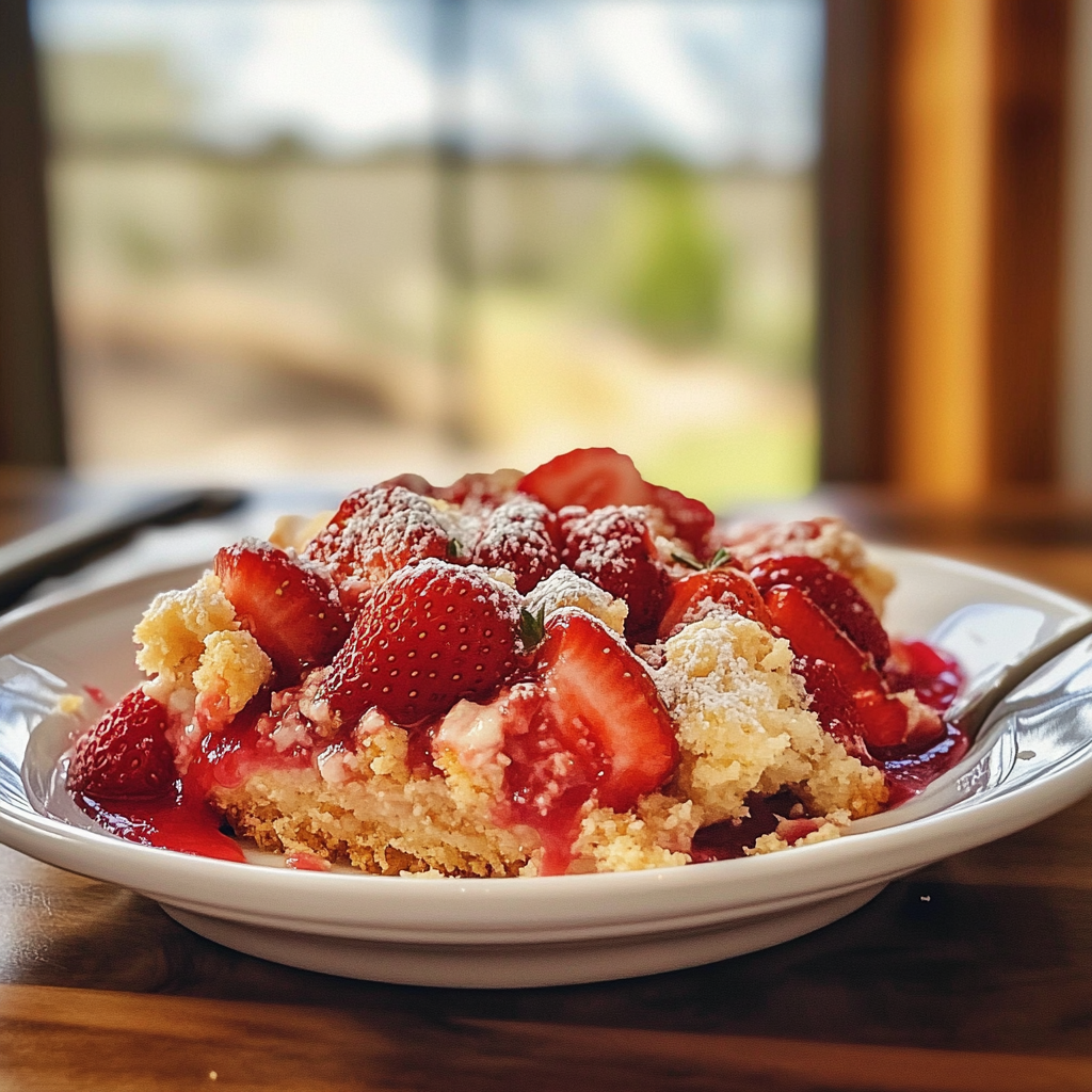Strawberry Cheesecake Dump Cake Recipe