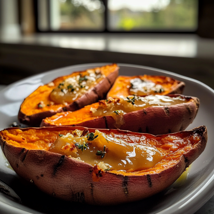 Baked Sweet Potatoes with Honey Butter