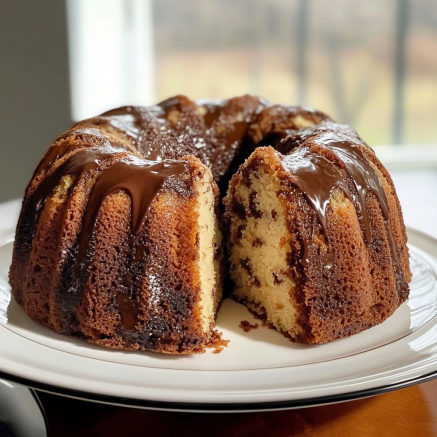 Chocolate Marble Banana Bundt Cake
