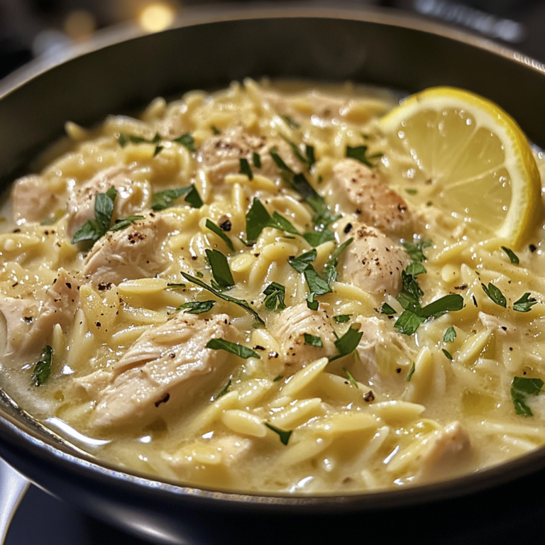 Lemon Chicken Orzo Soup
