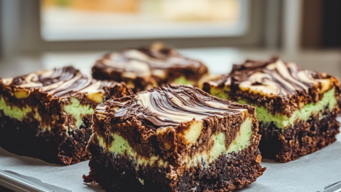 Mint Chocolate Cheesecake Brownies