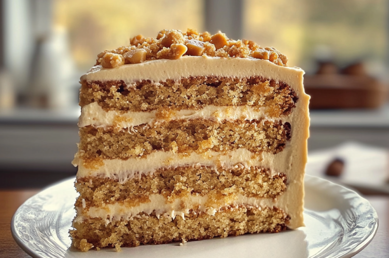 Butterscotch Crunch Cake – A Simple Yet Stunning Dessert Recipe