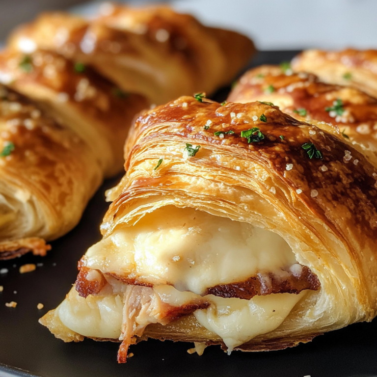 Baked Turkey and Cheese Croissants