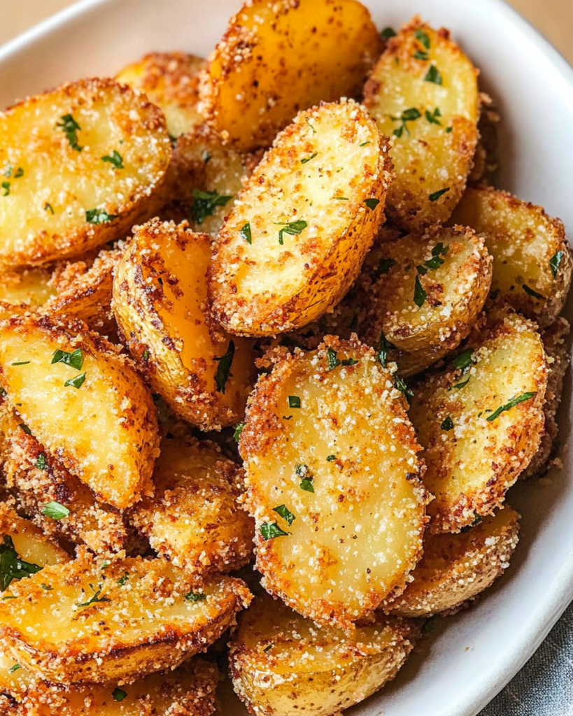 Crispy Garlic Parmesan Potatoes