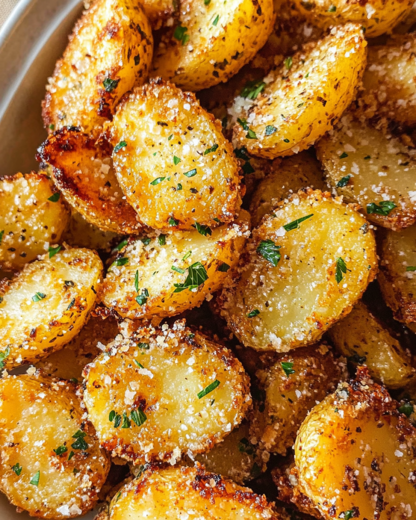 Crispy Garlic Parmesan Potatoes
