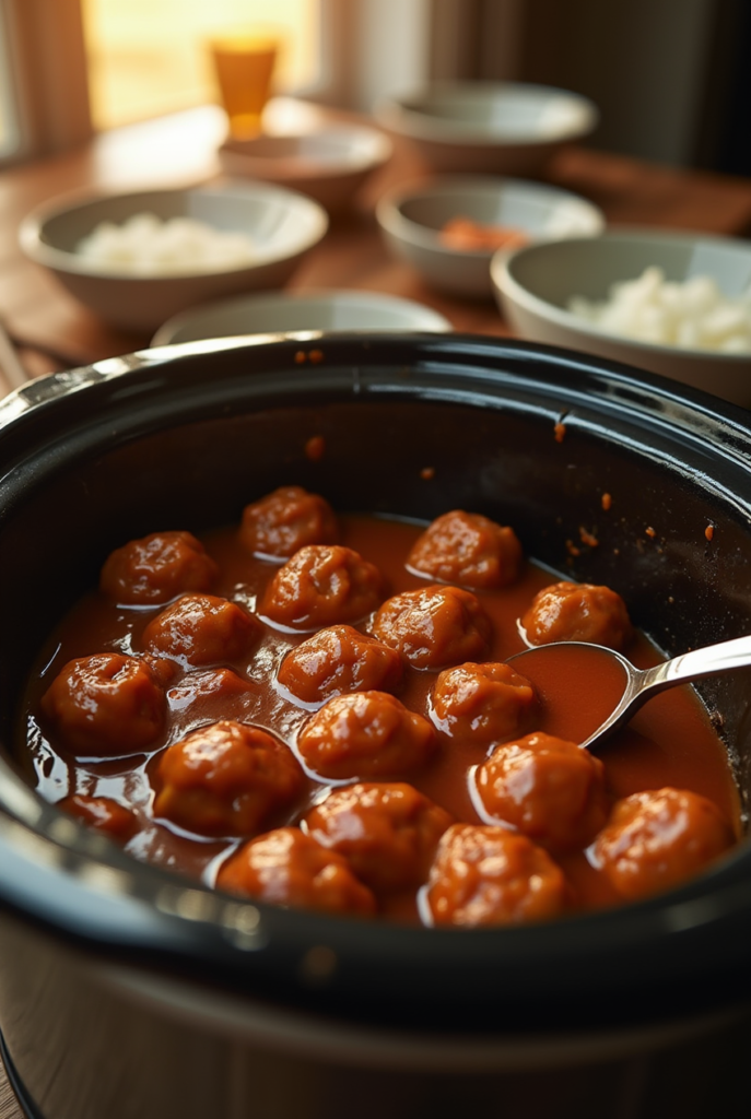 Asian Crockpot Meatballs