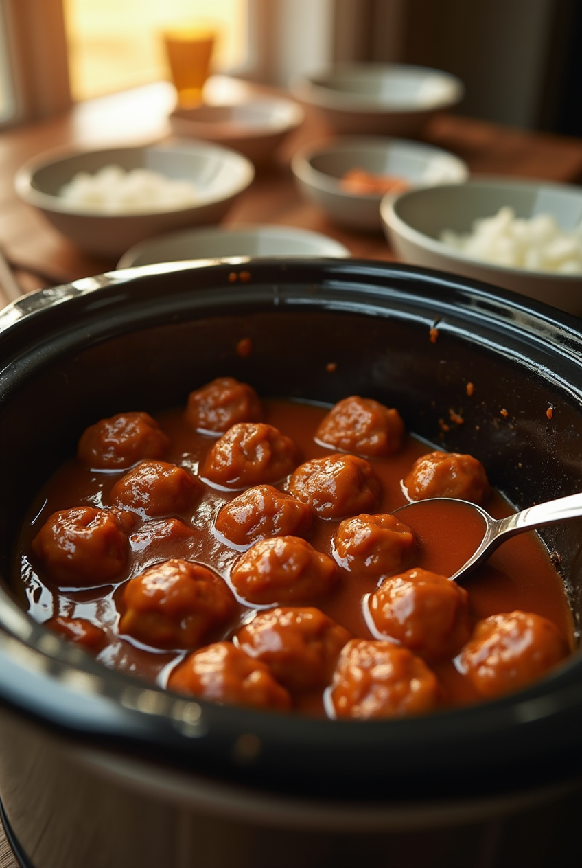 Asian Crockpot Meatballs