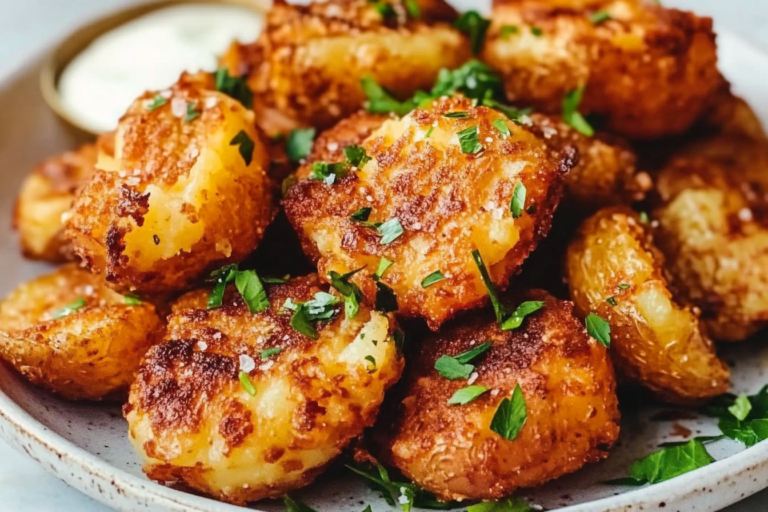 Crispy smashed potatoes