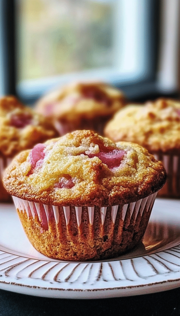 Easy rhubarb muffins
