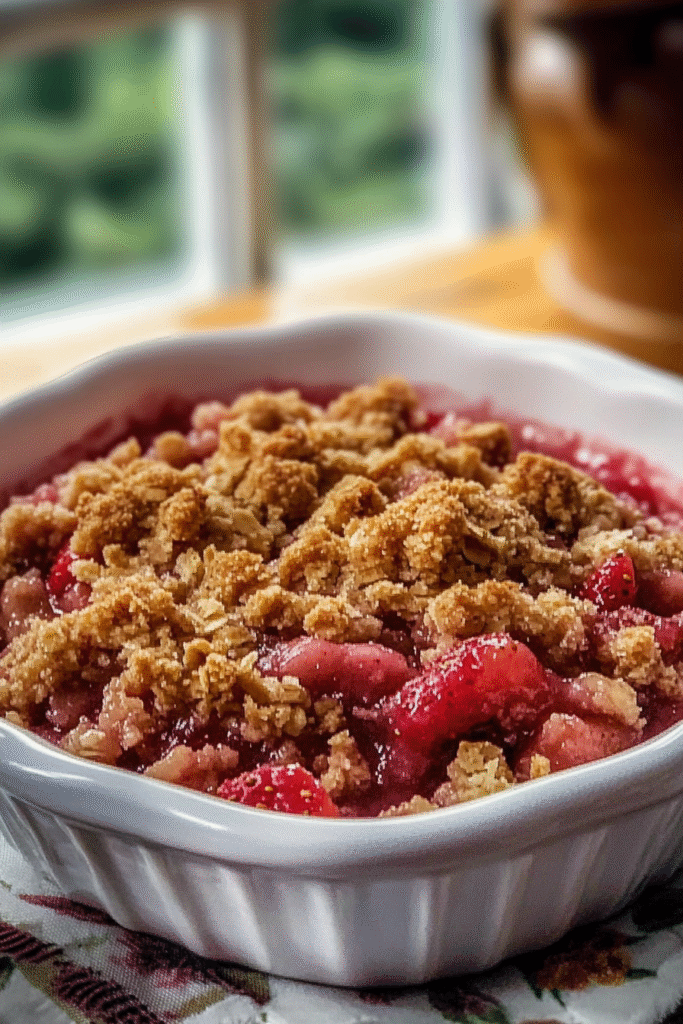 Strawberry Rhubarb Crisp Recipe