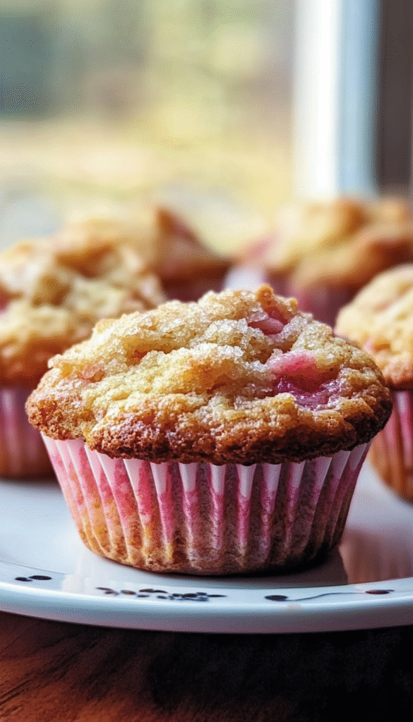 Easy rhubarb muffins