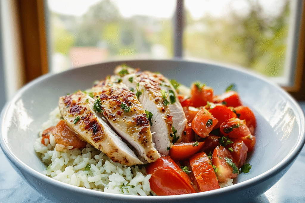 Healthy Chicken and Rice Meal