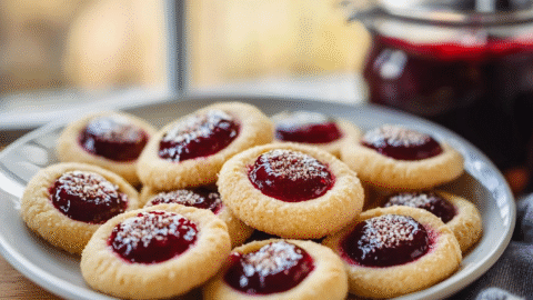 Huckleberry Thumbprint Cookies