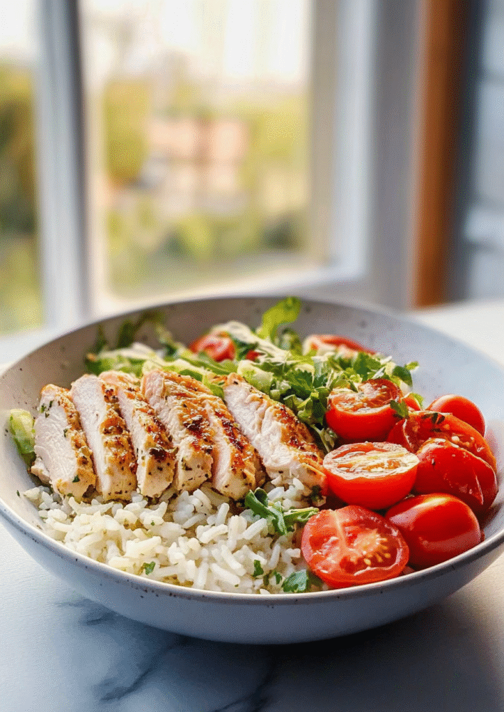 Healthy Chicken and Rice Meal