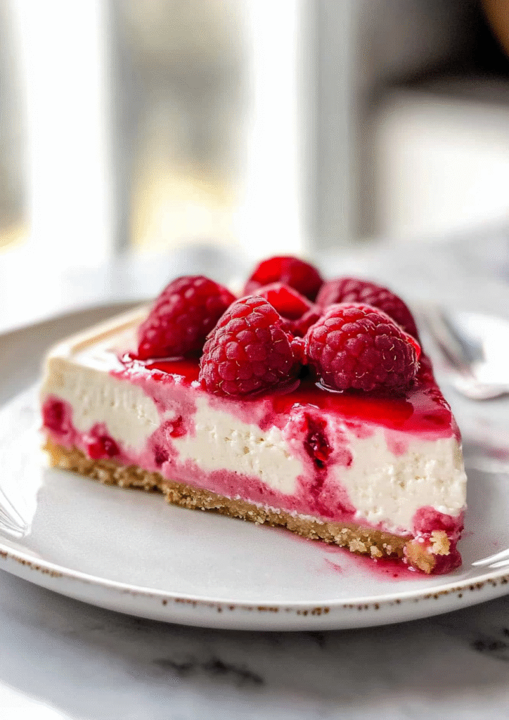 no bake raspberry cheesecake
