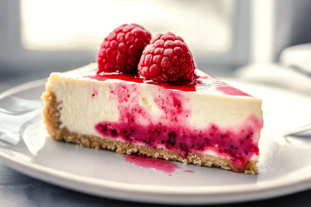 no bake raspberry cheesecake