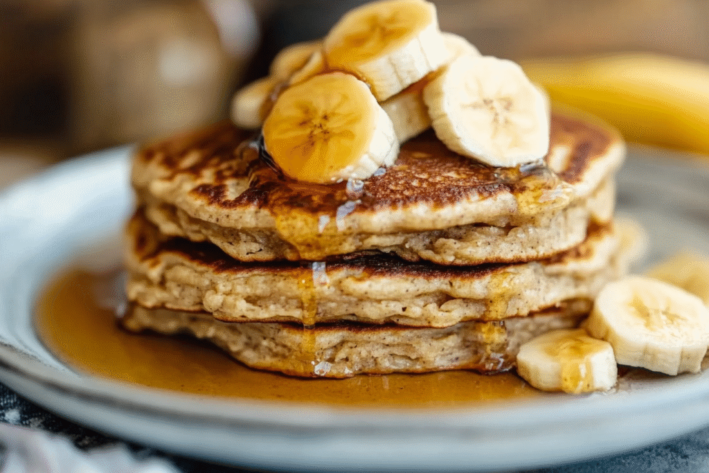 Banana Oatmeal Pancakes