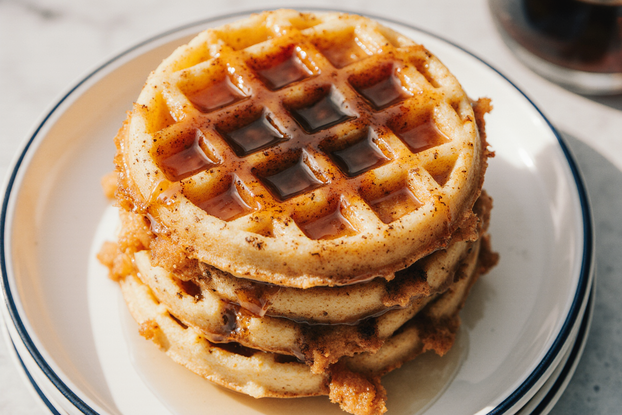 Low Carb Egg and Cheese Chaffle