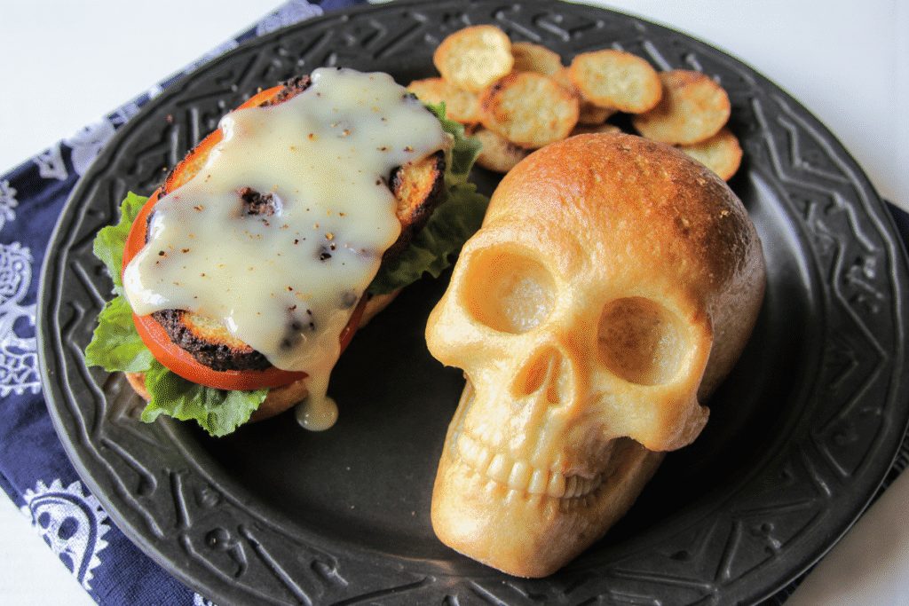 Cheeseburger Skulls Halloween Dinner Recipe Kids and Adults Will Love